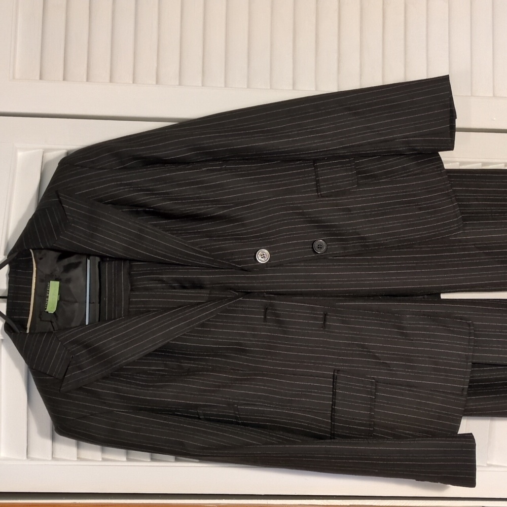 Anne Klein Black Pinstripe Blazer